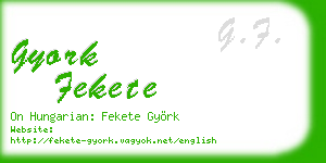 gyork fekete business card